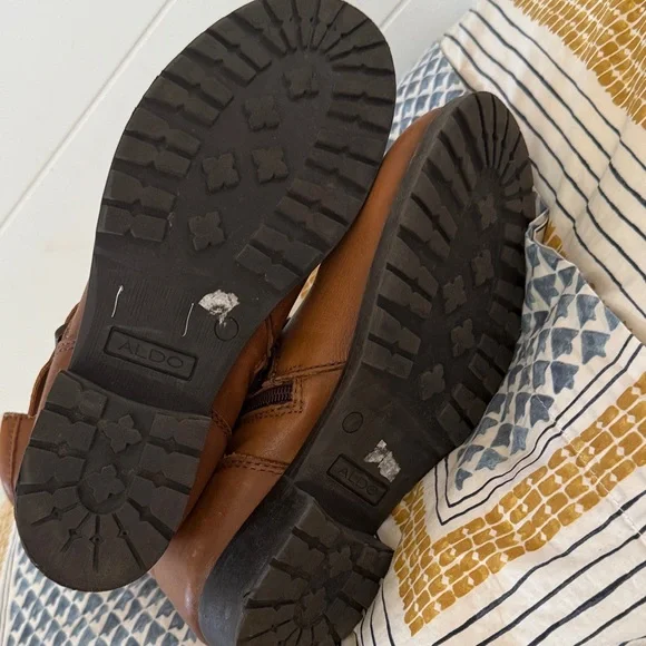 Brown Leather Ankle Boots with Buckle - Picture 5 of 6